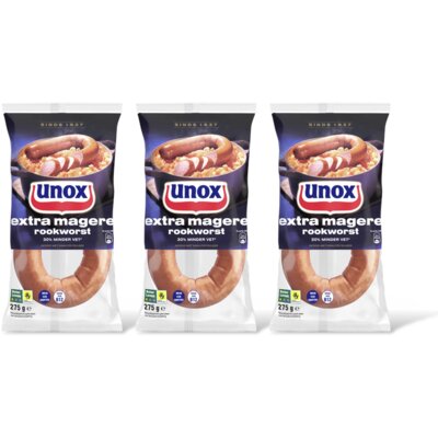 pdp-image-Unox Extra magere rookworst 3-pack