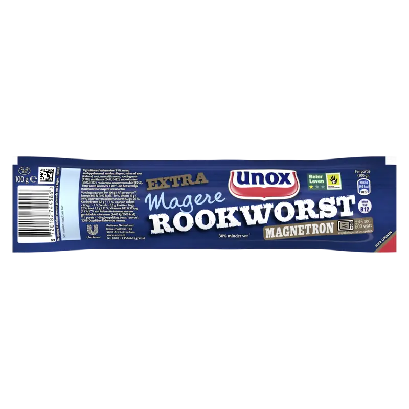 Unox Extra magere rookworst magnetron