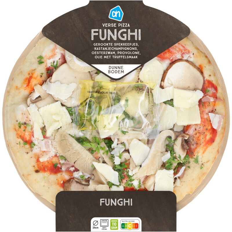 Een afbeelding van AH Verse pizza funghi