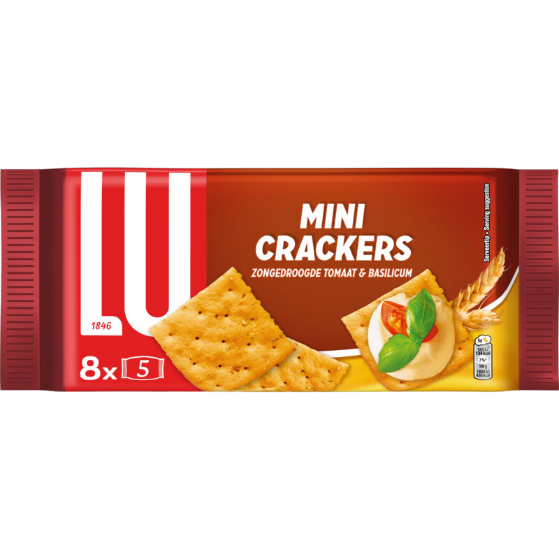 Een afbeelding van LU Mini crackers tomaat & basilicum
