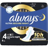 Een afbeelding van Always Ultra secure night wings maandverband