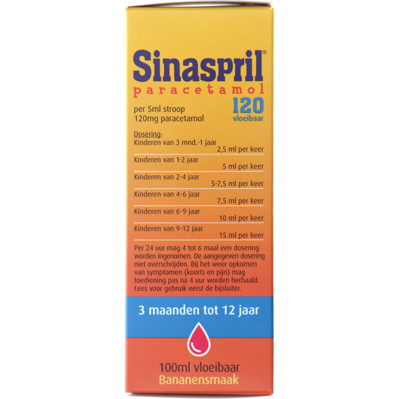 Een afbeelding van Sinaspril Vloeibare paracetamol 120mg