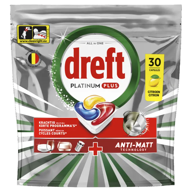 Dreft Platinum plus vaatwastabletten citroen