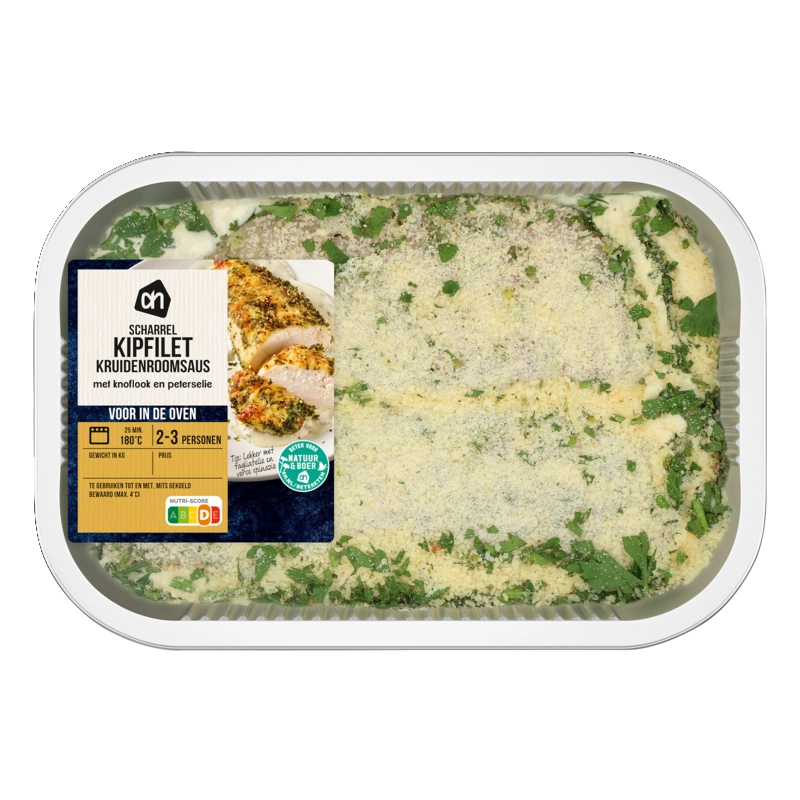 AH Ovenschotel scharrel kip kruidenroomsaus