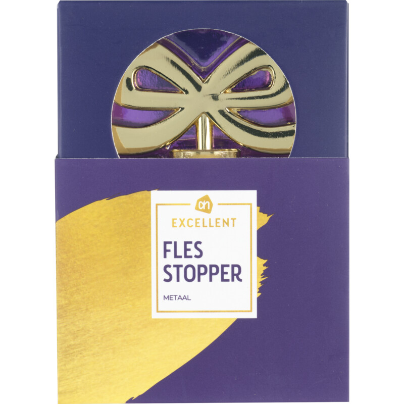 Een afbeelding van AH Excellent Flesstopper goud strik