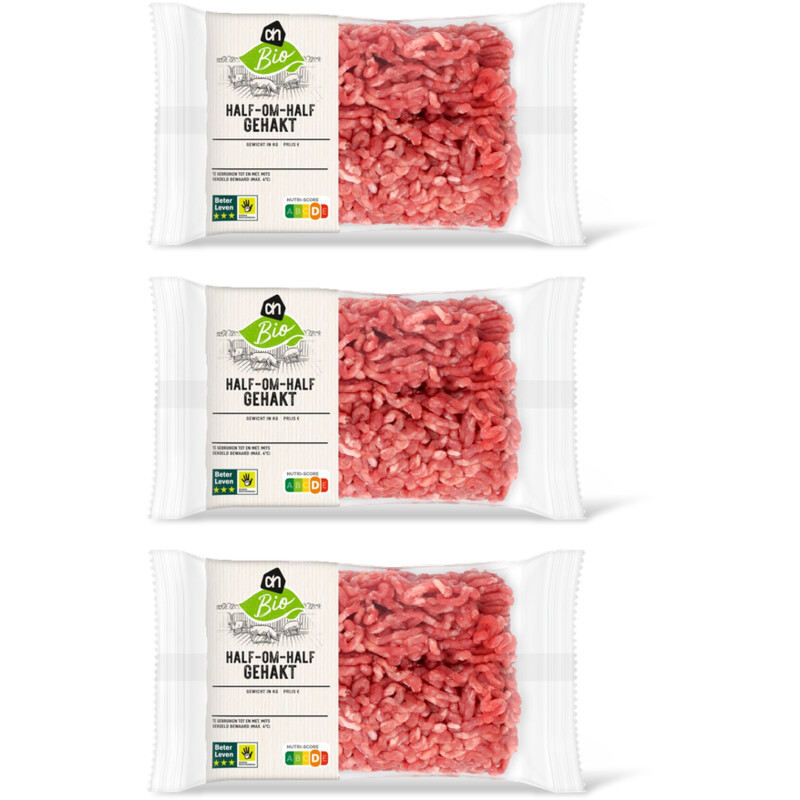 AH Biologisch Half-om-half gehakt 3-pack