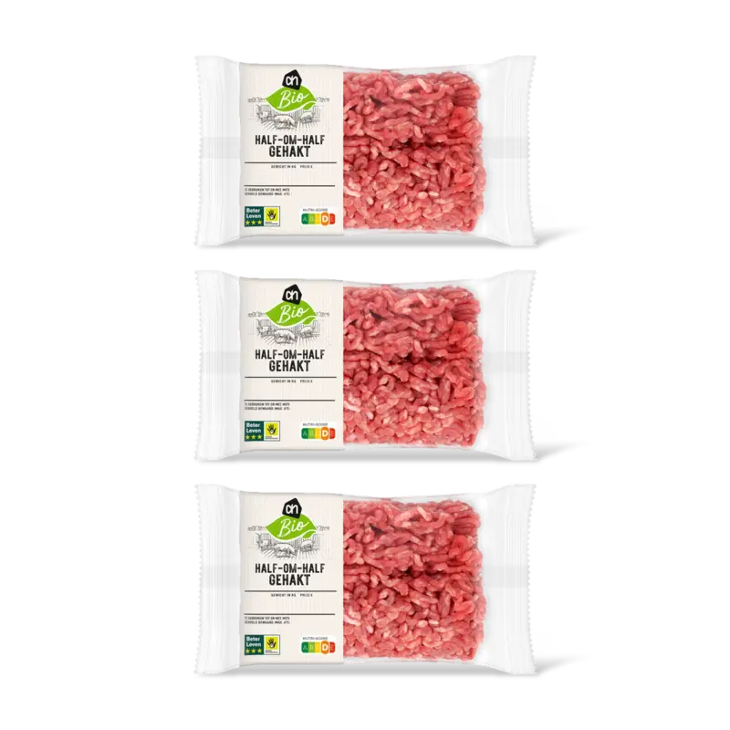 AH Biologisch Half-om-half gehakt 3-pack