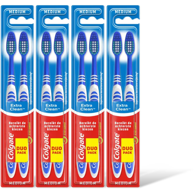 Colgate Extra clean medium tandenborstels 4-pack