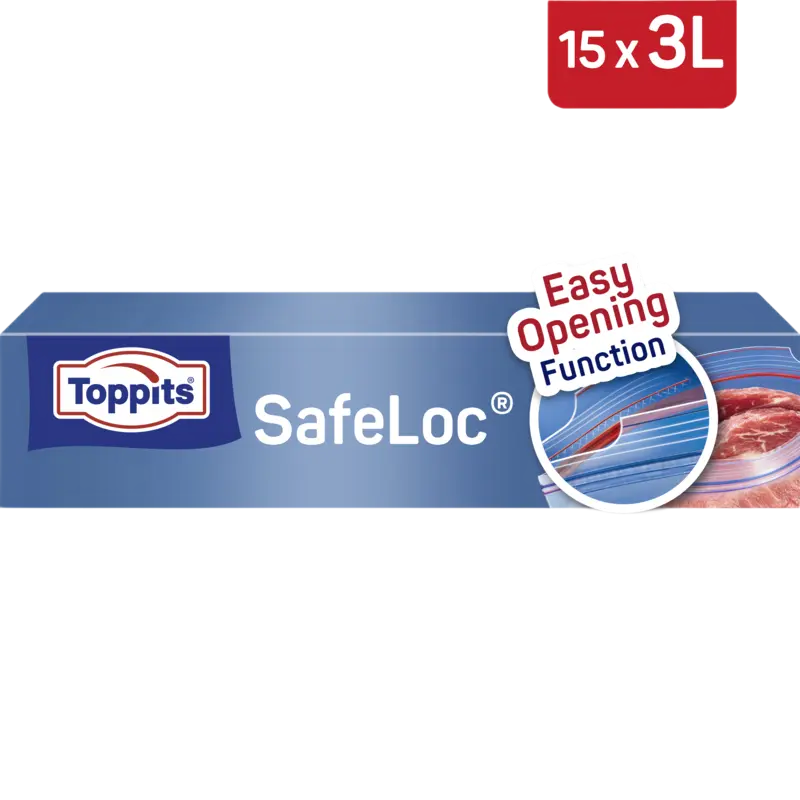 Toppits SafeLoc Diepvrieszakken 3 L 15 Stuks