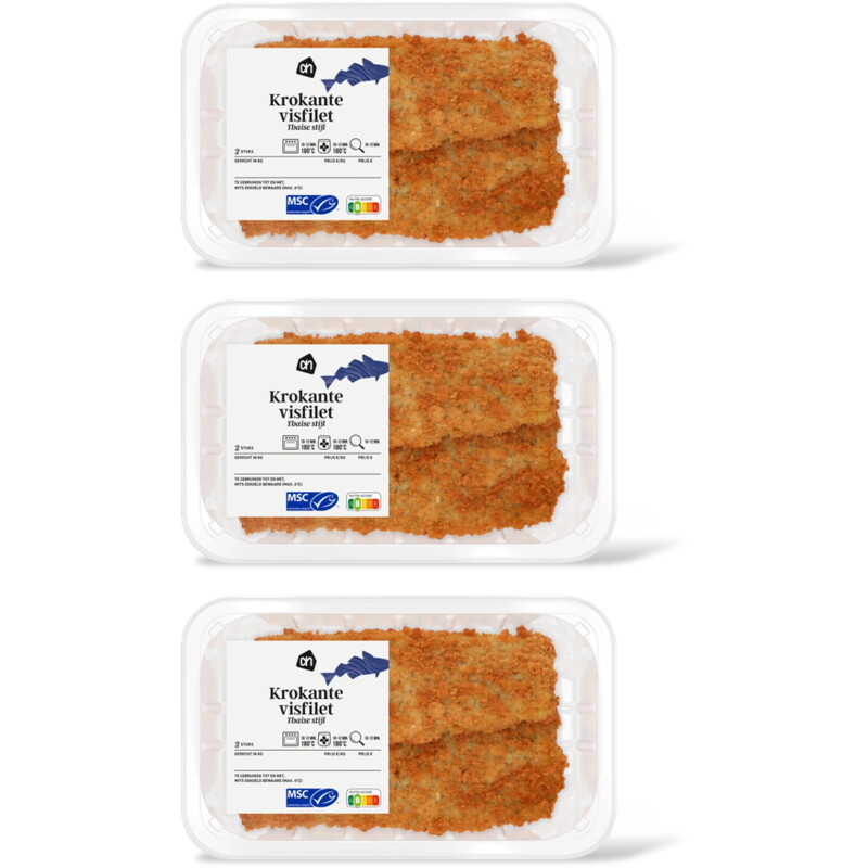 AH Krokante visfilet Thaise stijl 3-pack
