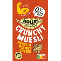 Een afbeelding van Holie's Crunchy muesli protein peanut butter