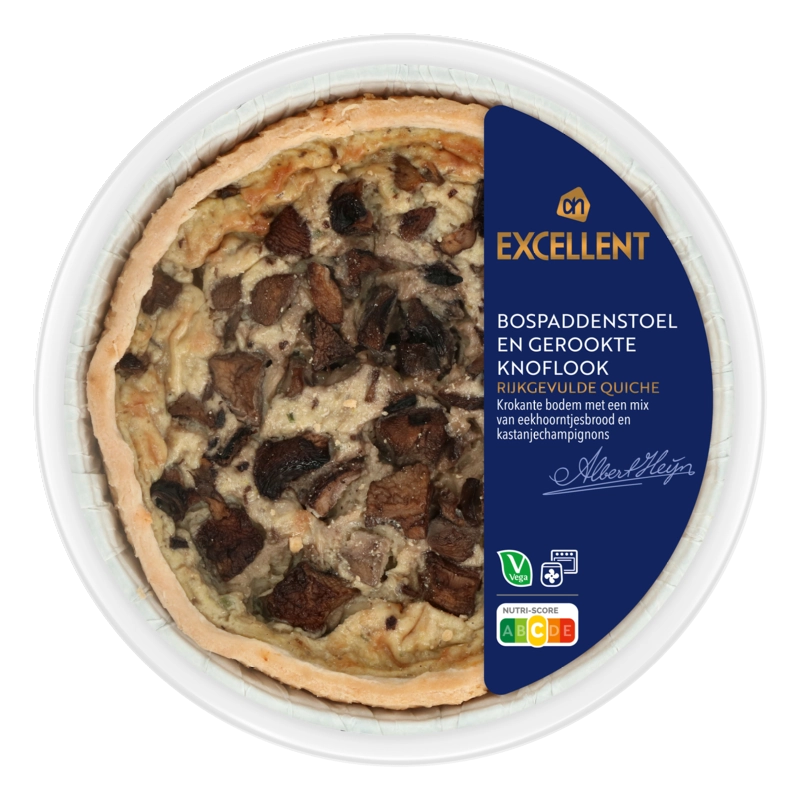 AH Excellent Quiche bospaddenstoel gerookte knoflook