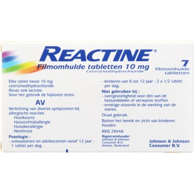 pdp-image-Reactine Hooikoortstabletten cetirizine 10 mg