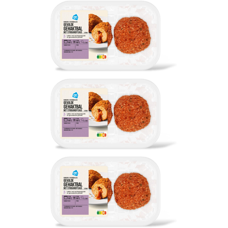 AH Gevulde gehaktballen stroganoffsaus 3pk