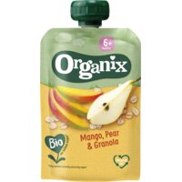 Een afbeelding van Organix Knijpfruit mango peer granola 6m+