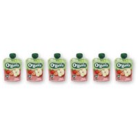 Organix Knijpfruit appel & aardbei 4m+ 6-pack
