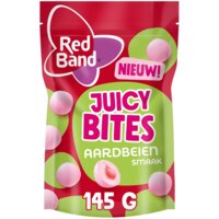 Een afbeelding van Red Band Juicy bites aardbeiensmaak