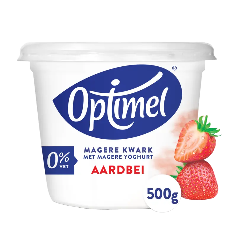 Magere Kwark met Magere Yoghurt Aardbei 0% Vet