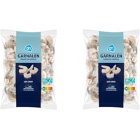 Een afbeelding van AH Gepelde roze garnalen rauw 2-pack