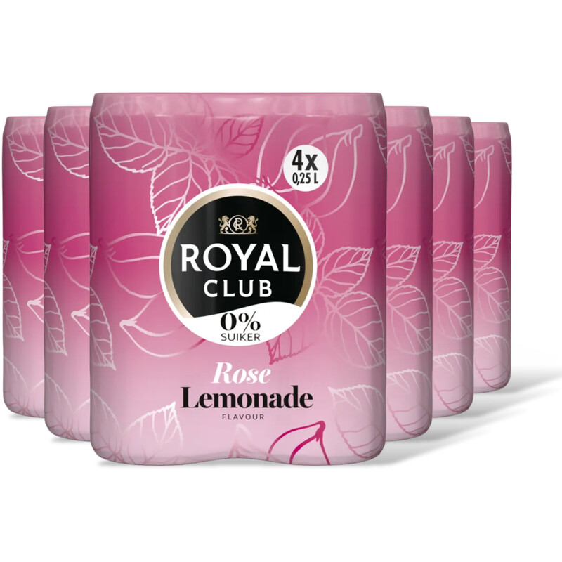 Royal Club Rose lemonade 0% suiker 24-pack