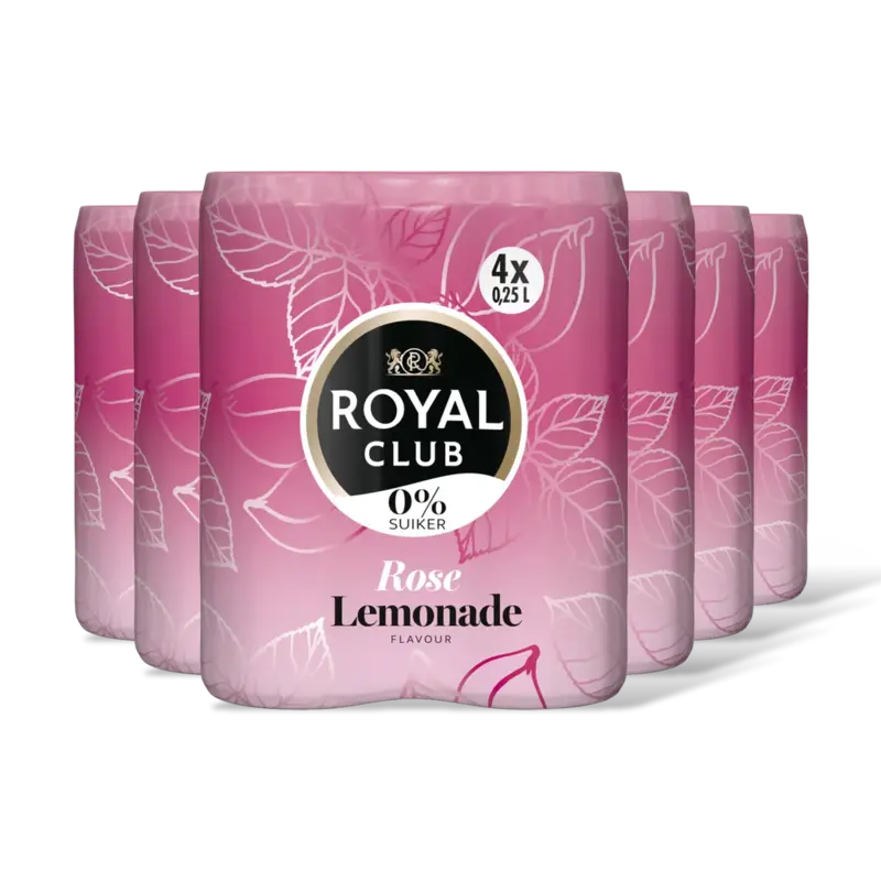Royal Club Rose lemonade 0% suiker 24-pack