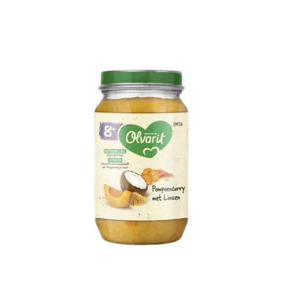 pdp-image-Olvarit Pompoen curry met linzen 8m+
