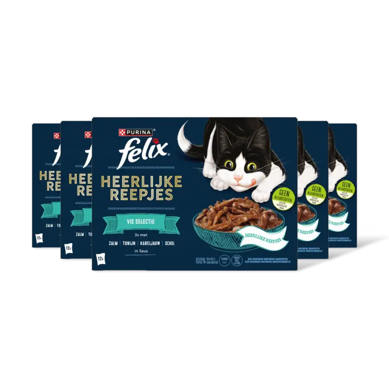 Felix Heerlijke reepjes vis selectie saus 5pk