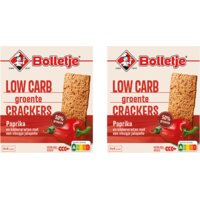 Bolletje 50% groente crackers paprika 2-pack