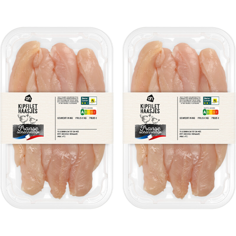 Een afbeelding van AH Franse scharrelkip kipfilethaasjes 2pack