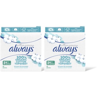 pdp-image-Always Organic cotton normal maandverband 2-pck