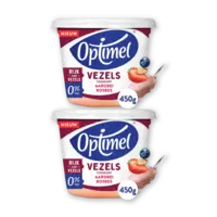 Optimel Yoghurt vezels aardbei blauwe bes 2-pck