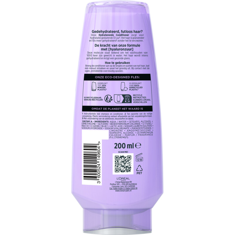 Een afbeelding van L'Oréal Paris Elvive Hyaluron plump hydraterende conditioner