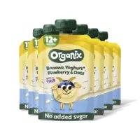 Organix Nutri fiber banana/yoghurt/oats 12m+ 6pk