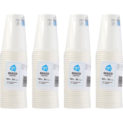 pdp-image-AH Kartonnen beker wit 4-pack