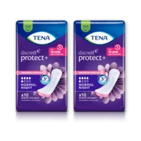 Tena Discreet protect+ normal night 2-pack
