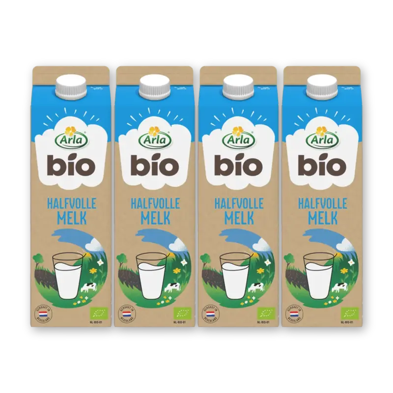 Biologisch halfvolle melk 4-pack