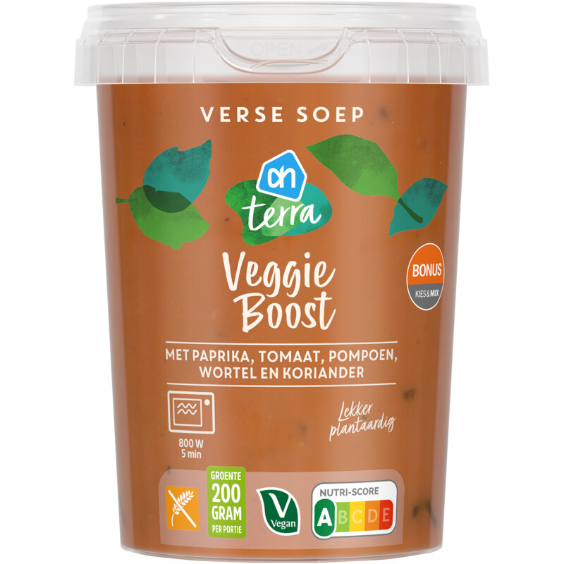 Een afbeelding van AH Terra Verse soep veggie boost paprika tomaat