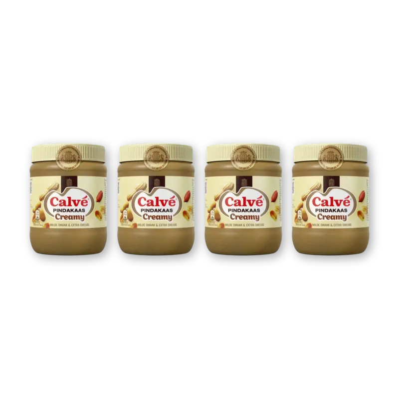 Calvé Creamy pindakaas 4-pack