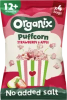 Organix Puffcorn strawberry & apple 12m+