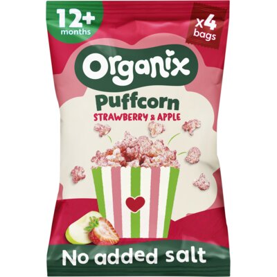 pdp-image-Organix Puffcorn strawberry & apple 12m+