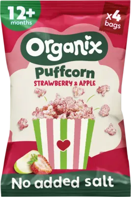pdp-image-Organix Puffcorn strawberry & apple 12m+