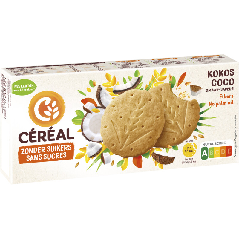 Een afbeelding van Céréal Kokos koek zonder suikers