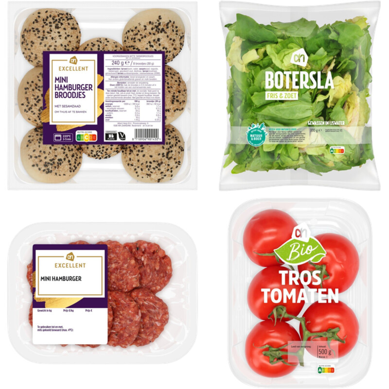 AH Excellent Gourmet pakket mini hamburgertjes
