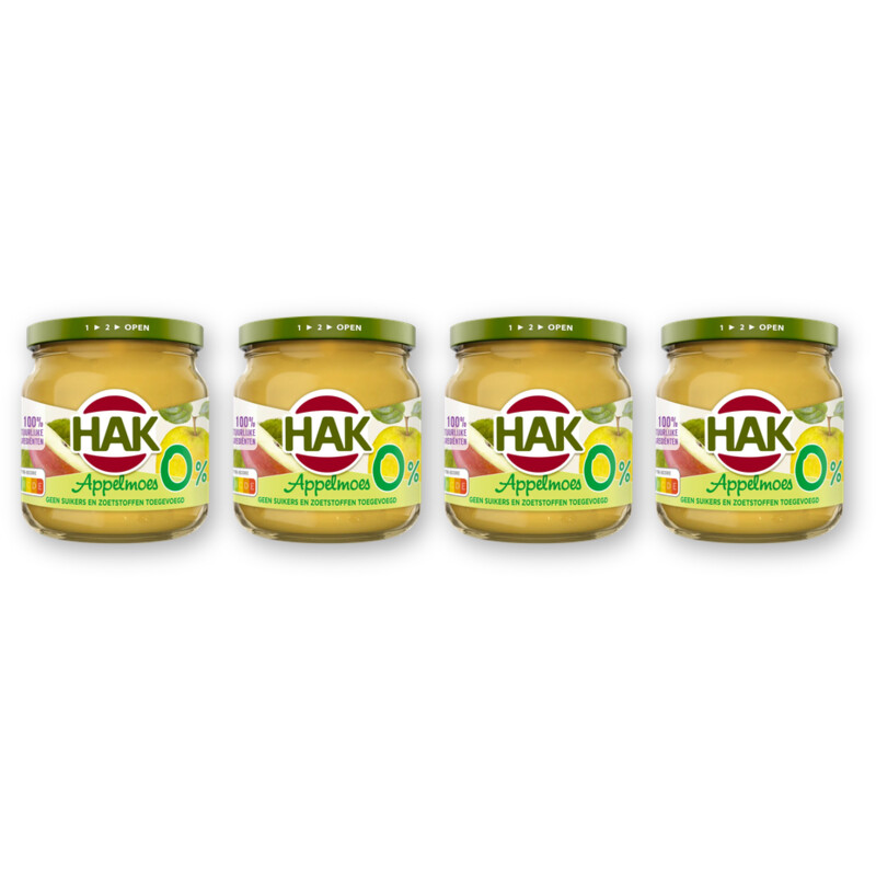 Hak Appelmoes 0% 4-pack