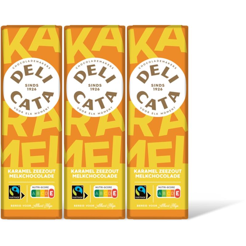 Delicata Reep melkchocolade karamel zeezout 3-pck