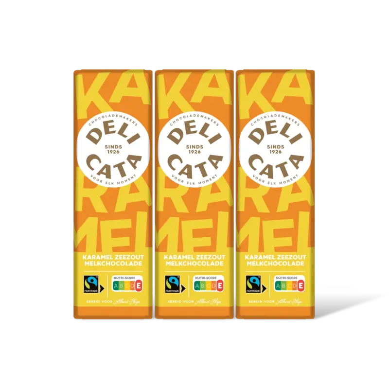 Reep melkchocolade karamel zeezout 3-pck