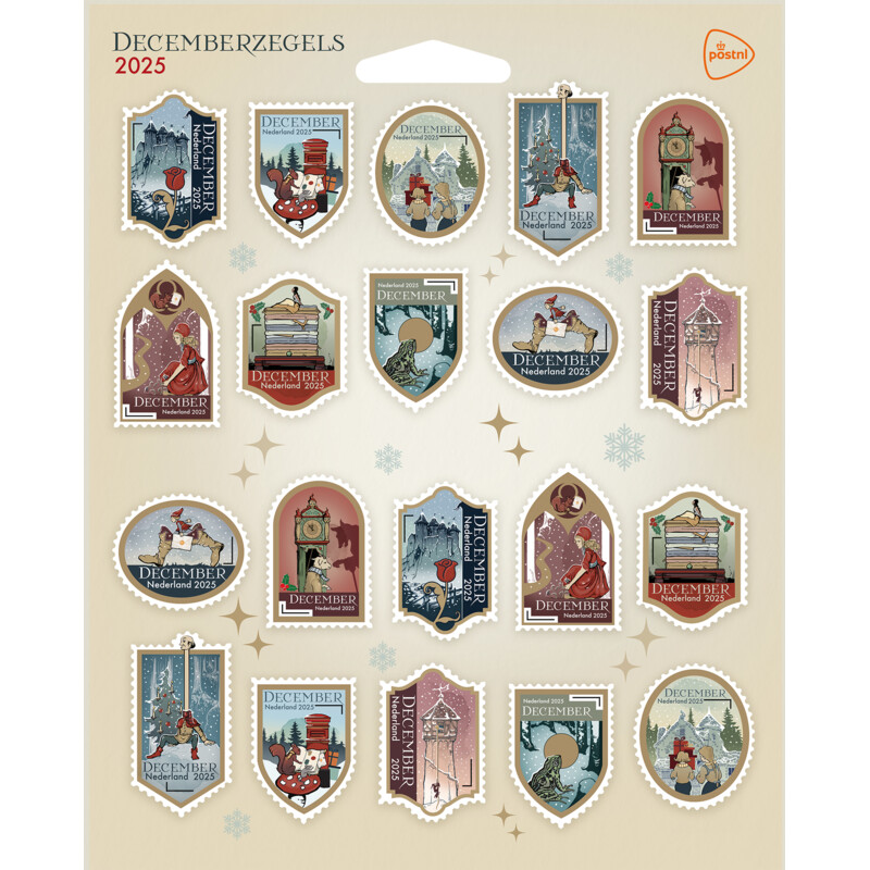 Een afbeelding van PostNL Decemberzegels 2025