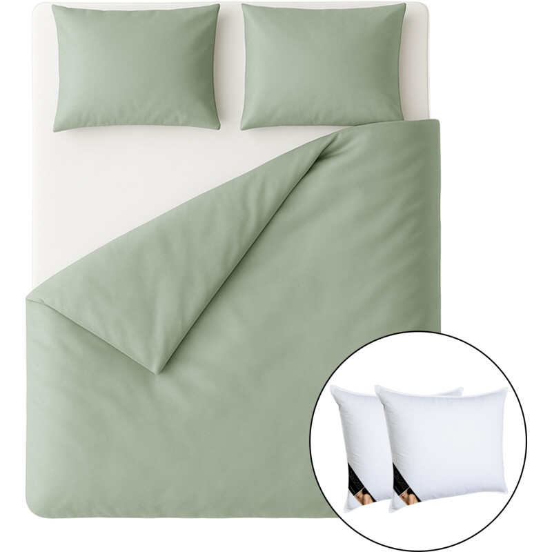 Een afbeelding van Ten Cate Katoensat dbo 200x200/220 groen 2k