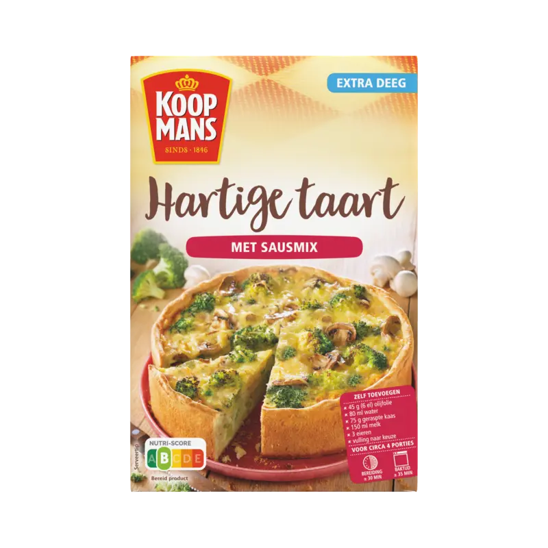 Hartige taart met sausmix