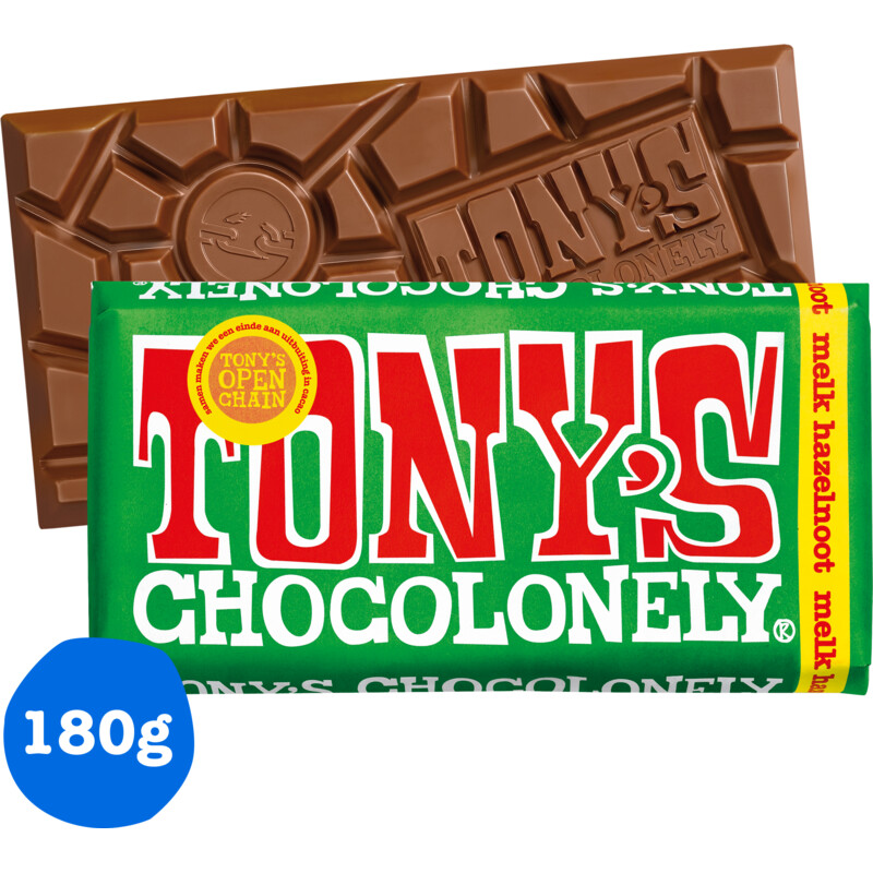 Een afbeelding van Tony's Chocolonely Reep melk hazelnoot